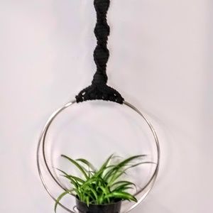 Modern Macrame Minimalist Spiral Hoop Plant Hanger